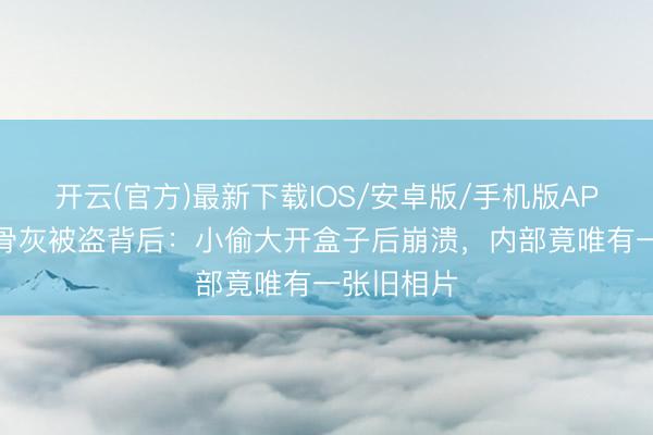 开云(官方)最新下载IOS/安卓版/手机版APP 赵丽蓉骨灰被盗背后：小偷大开盒子后崩溃，内部竟唯有一张旧相片