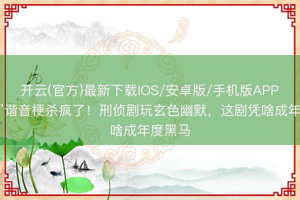 开云(官方)最新下载IOS/安卓版/手机版APP “一昂”谐音梗杀疯了！刑侦剧玩玄色幽默，这剧凭啥成年度黑马
